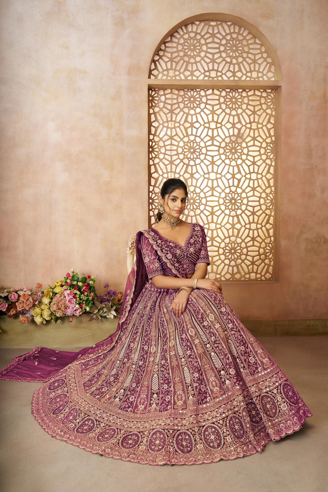 Aranya Lehenga in Purple Royale