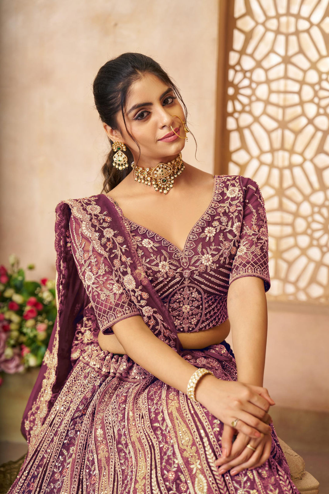 Aranya Lehenga in Purple Royale