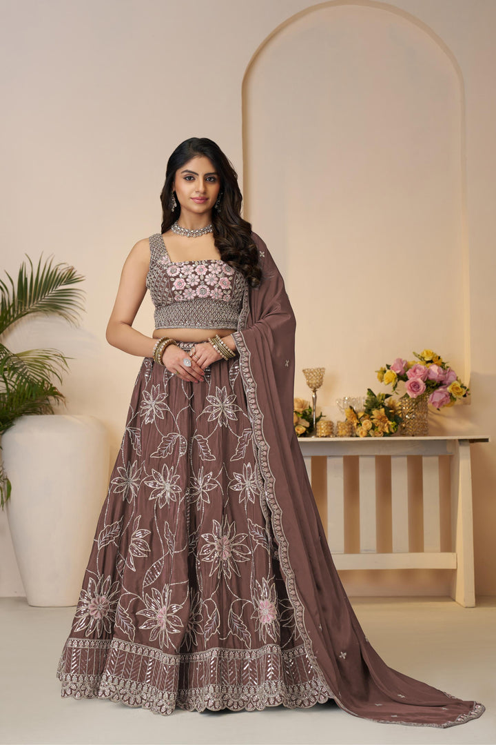 Tarini Brown Lehenga