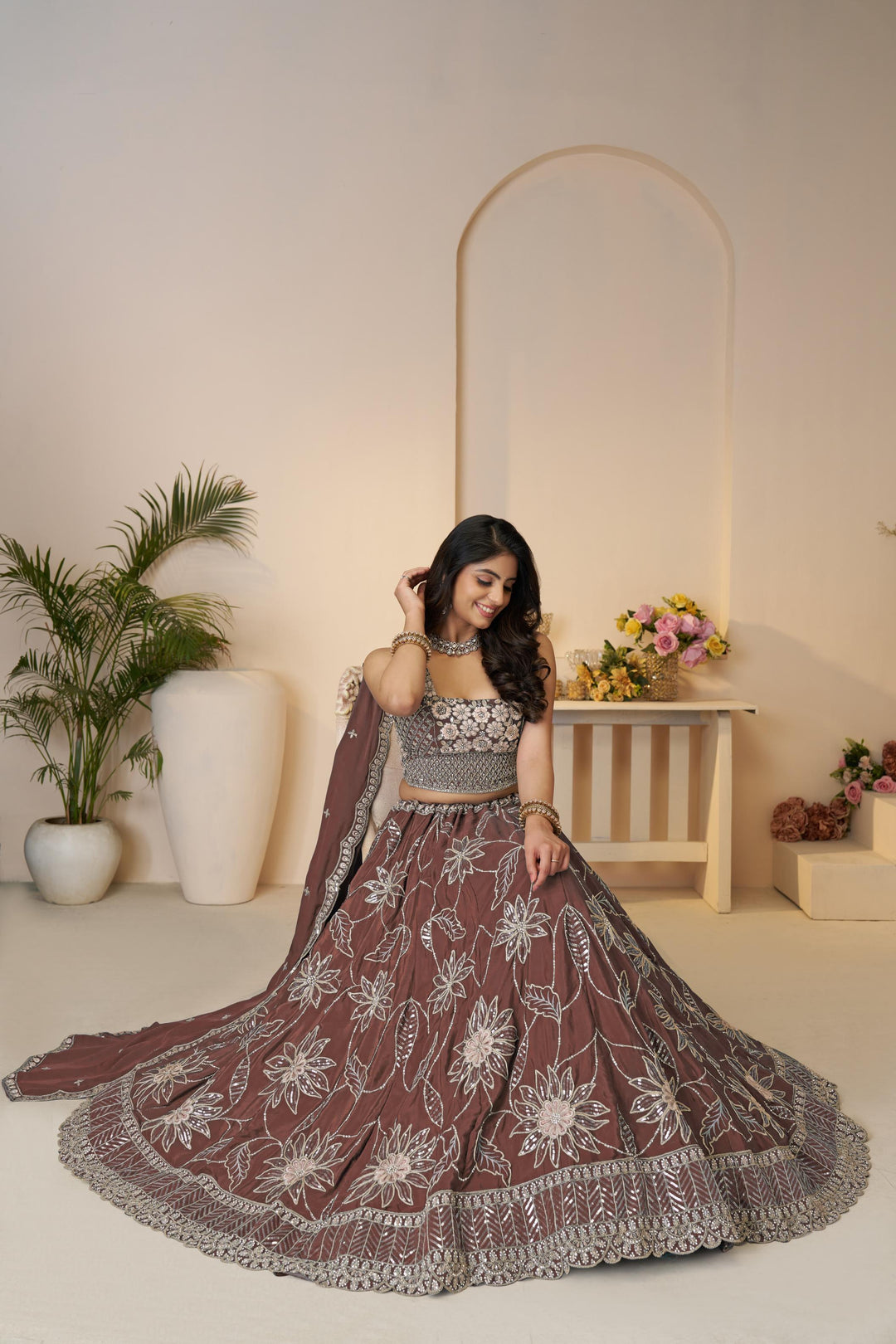 Tarini Brown Lehenga