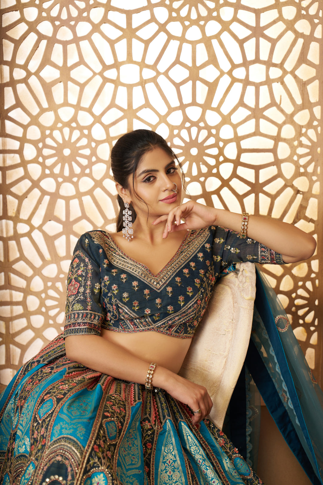 Neelkamal Barasi Silk Lehenga