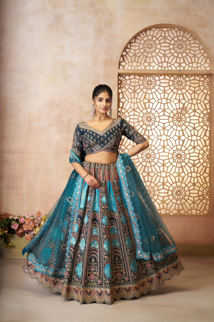Neelkamal Barasi Silk Lehenga