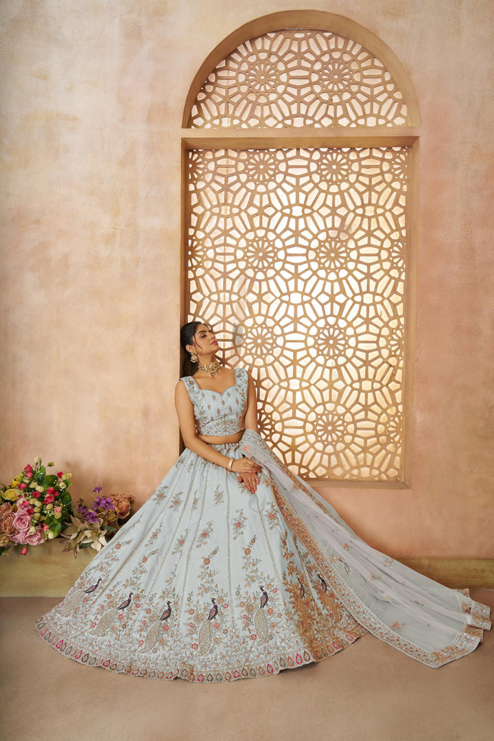 Falak Powder Blue Lehenga Set