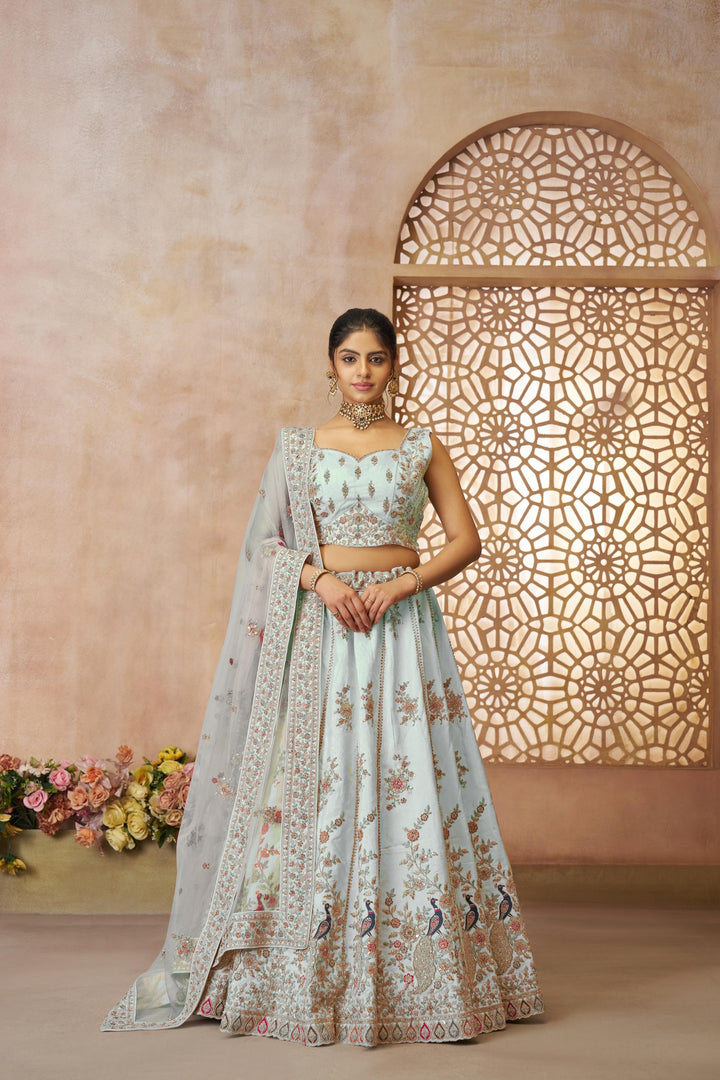 Falak Powder Blue Lehenga Set