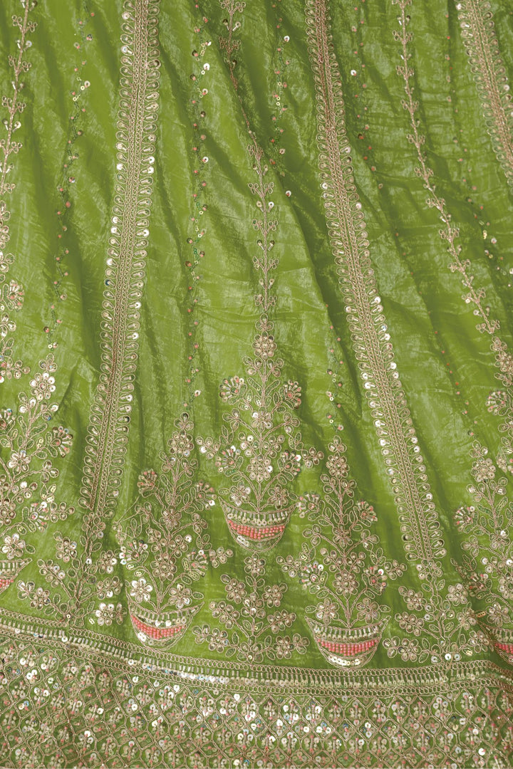 Chandni Lime Glimmer Lehenga