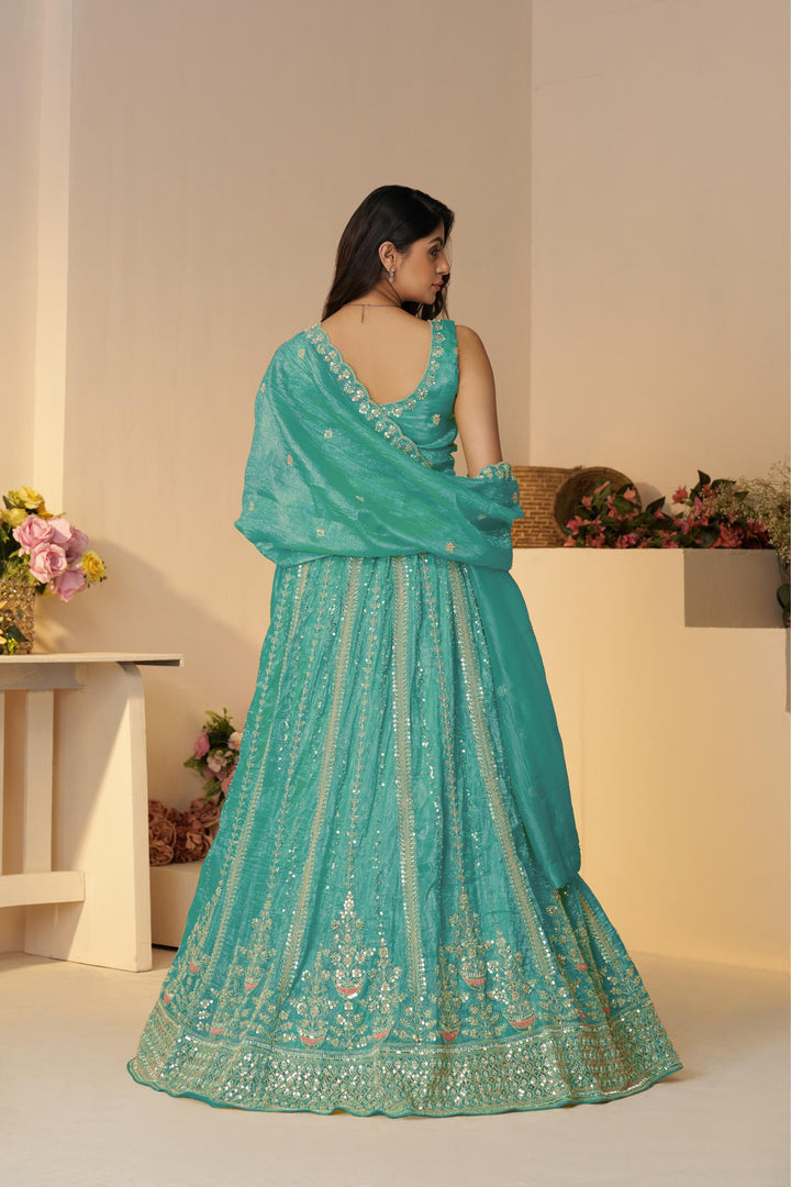 Rimjhim Aqua Shine Lehenga