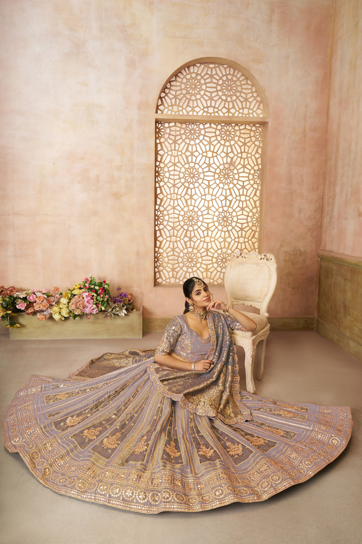 Vasundhara Zari-Tissue Lehenga