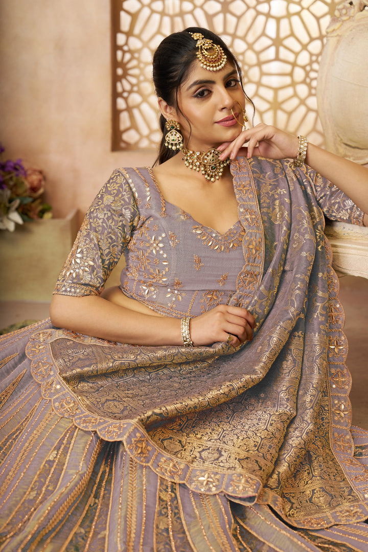 Vasundhara Zari-Tissue Lehenga