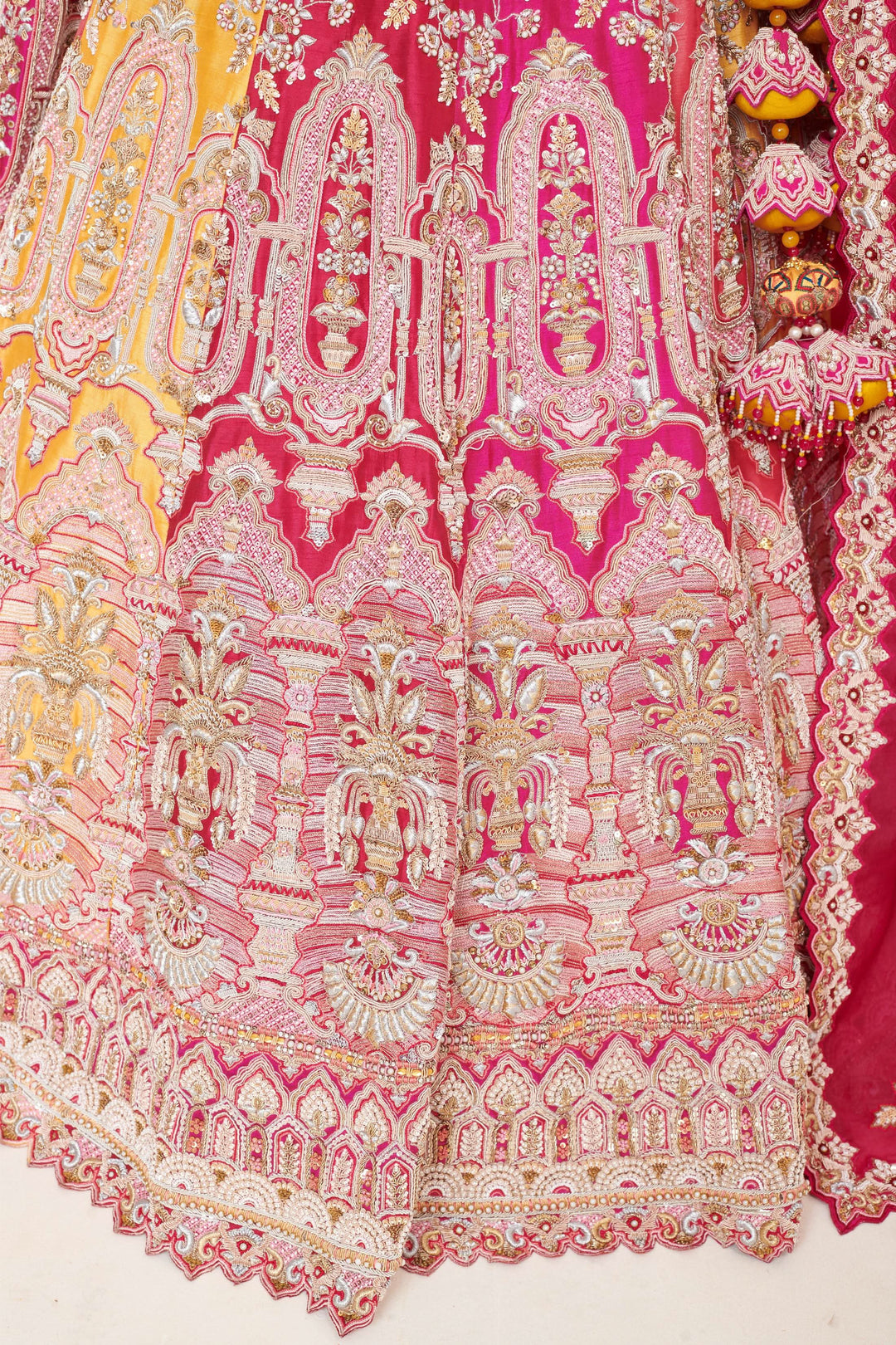 Ekaya Multicolor Lehenga with embroidery, Customizable, Made to Order