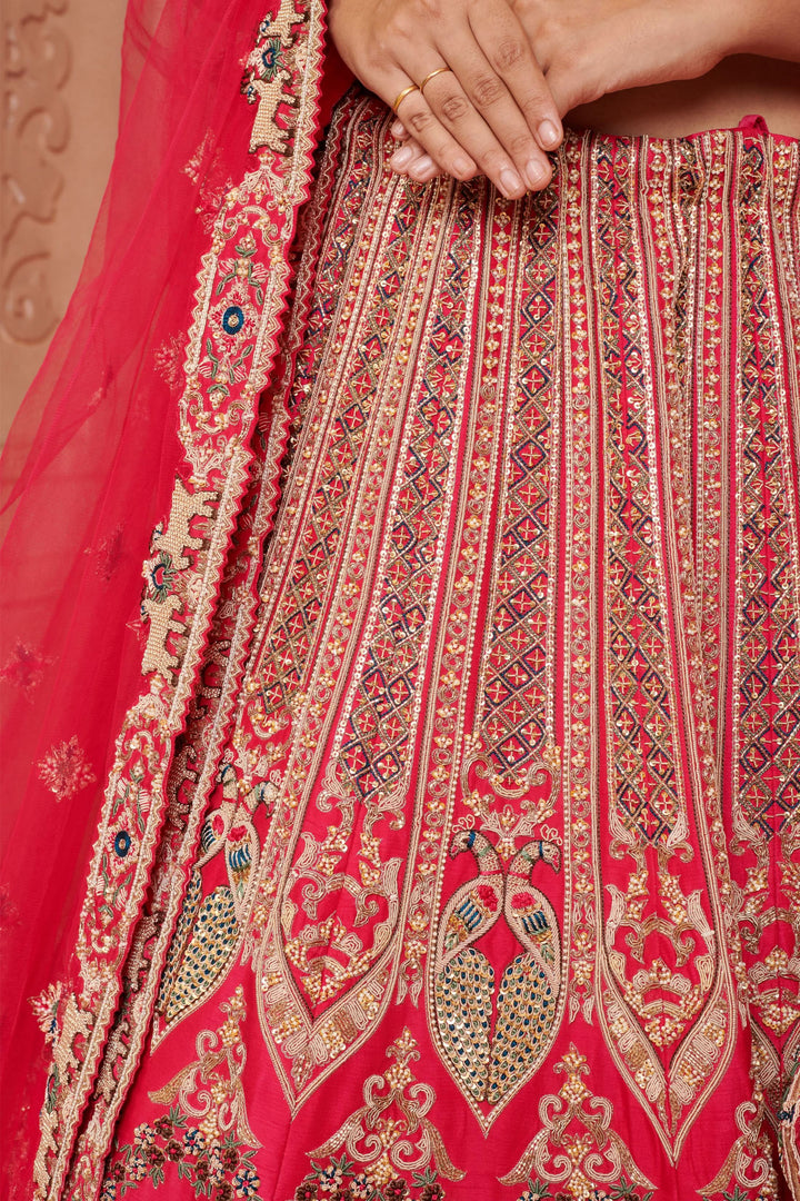 Rajputana Haveli Inspired Lehenga with double dupatta, Customizable, Made to Order