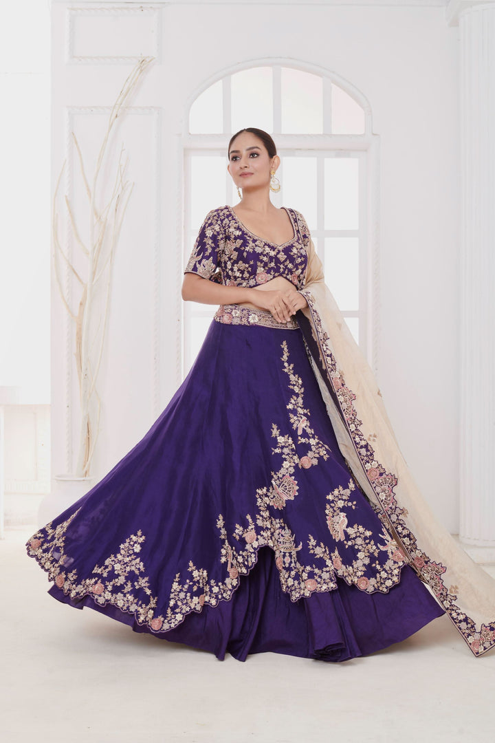 Faiza Lehenga with embroidery, Customizable, Made to Order