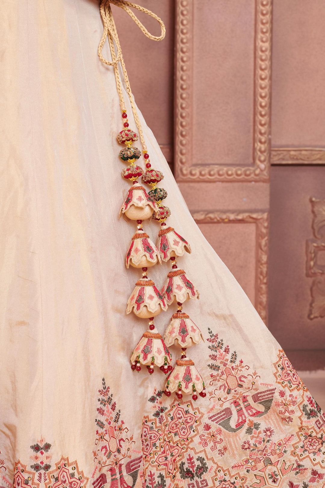 Persian Dust Lehenga with Zardosi embroidery, Customizable, Made to Order