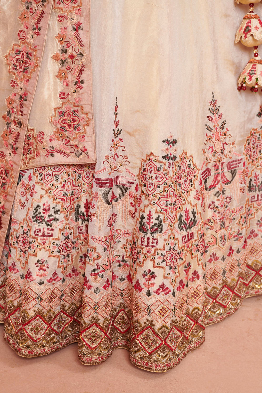 Persian Dust Lehenga with Zardosi embroidery, Customizable, Made to Order