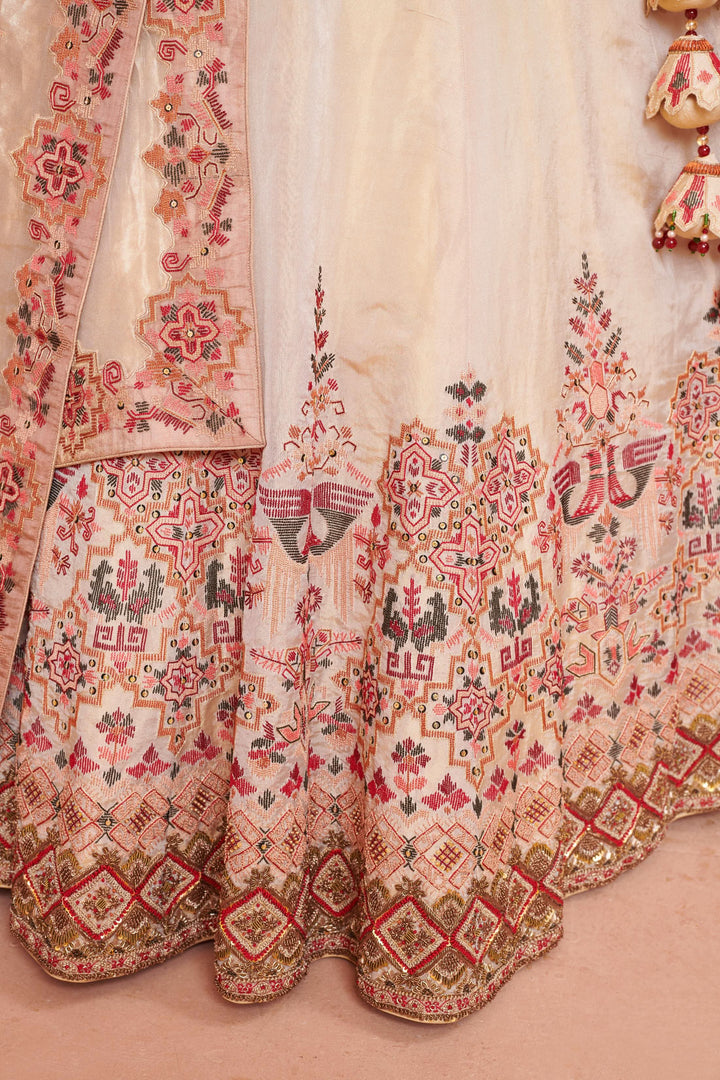 Persian Dust Lehenga with Zardosi embroidery, Customizable, Made to Order