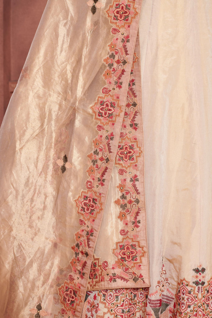 Persian Dust Lehenga with Zardosi embroidery, Customizable, Made to Order
