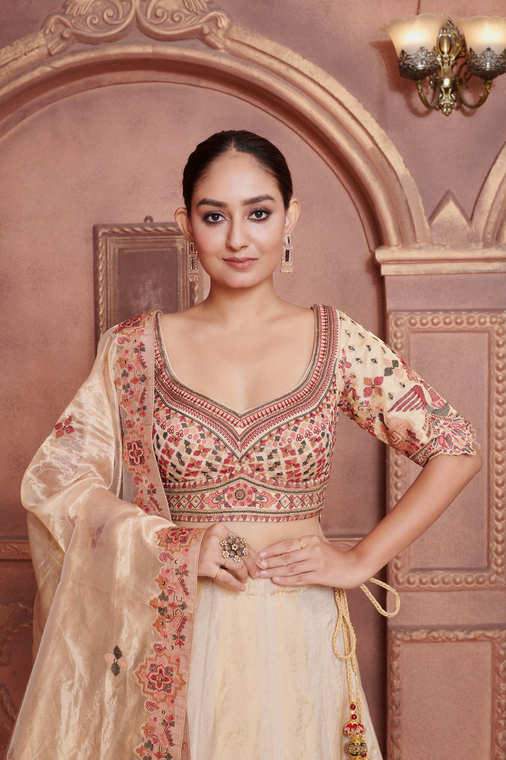 Persian Dust Lehenga with Zardosi embroidery, Customizable, Made to Order