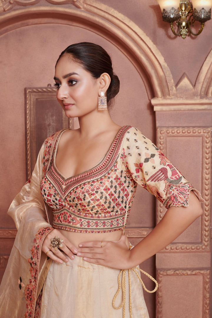 Persian Dust Lehenga with Zardosi embroidery, Customizable, Made to Order