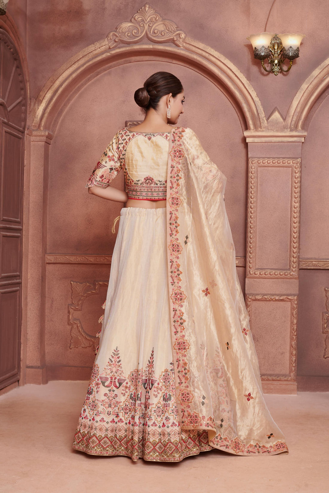 Persian Dust Lehenga with Zardosi embroidery, Customizable, Made to Order