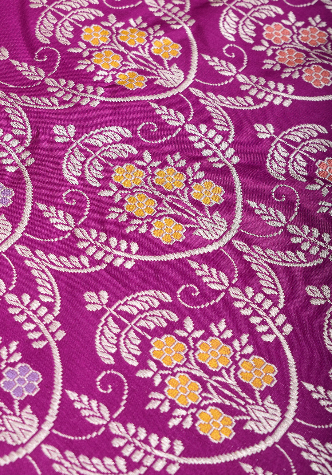 Magenta Exquisite Chandelier Design Grand kadhuwa Meenakari Banarasi Katan Silk Saree  | SILK MARK CERTIFIED