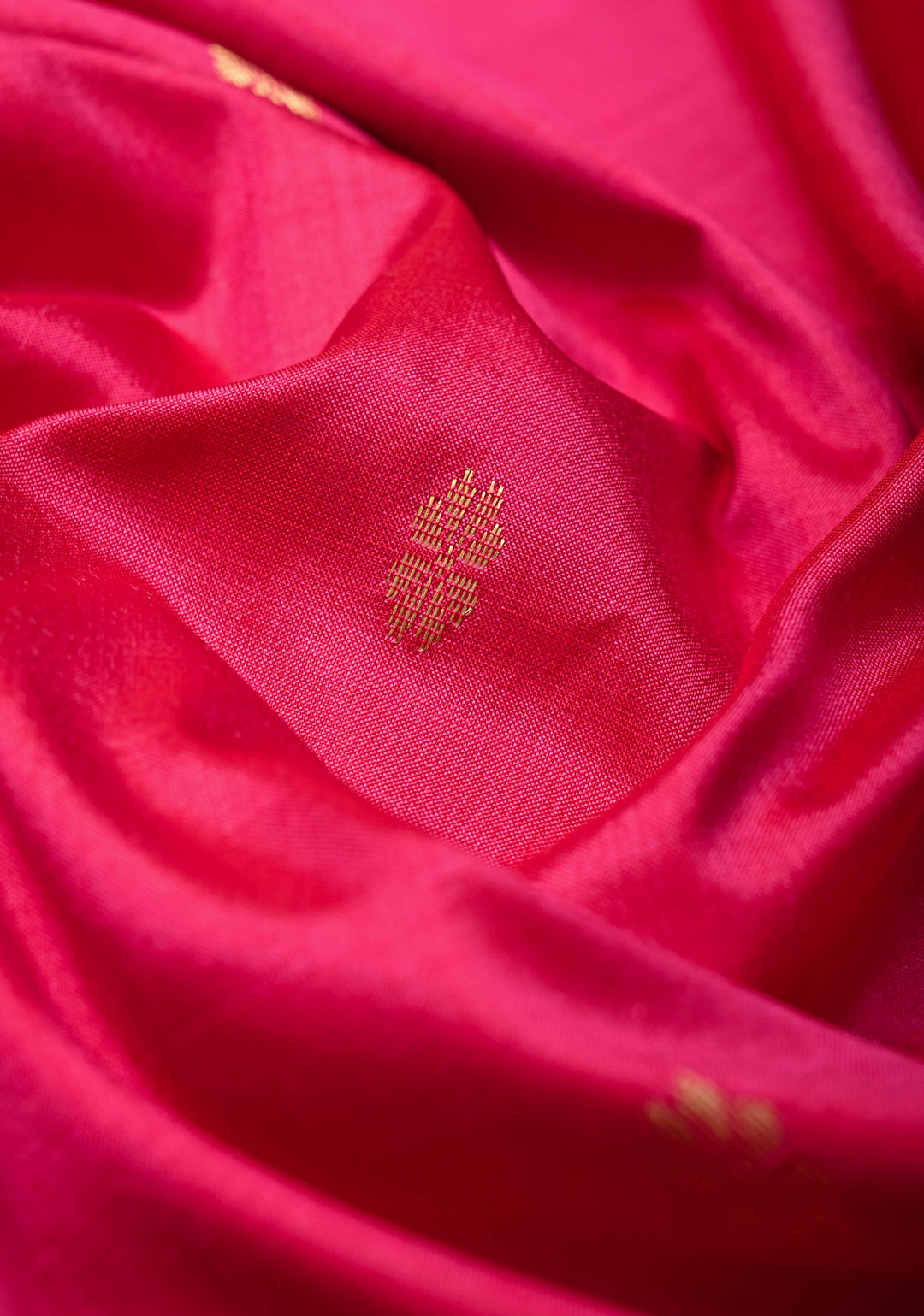 Pink Dual tone Maheshwari Pure Silk Saree with Chunri Buttis and Zari Border | SILK MARK CERTIFIED