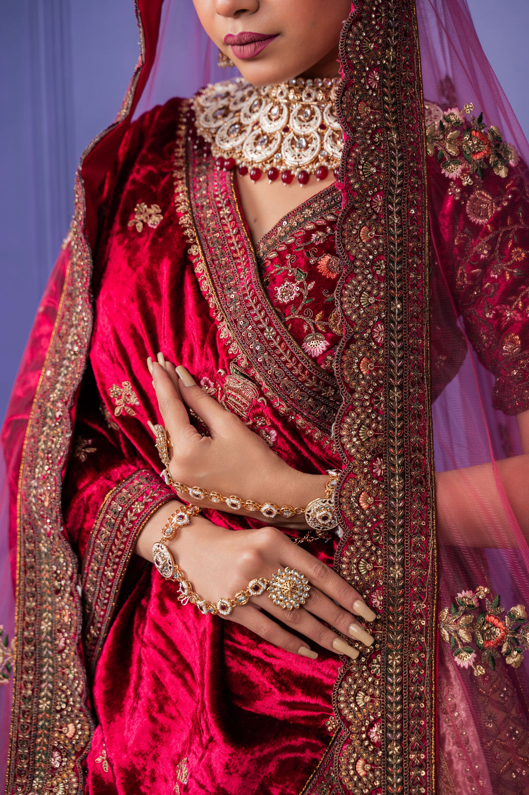 Dress Lehenga Shawl Wearing Model BLACK METALIC FOIL WITH CRUSH