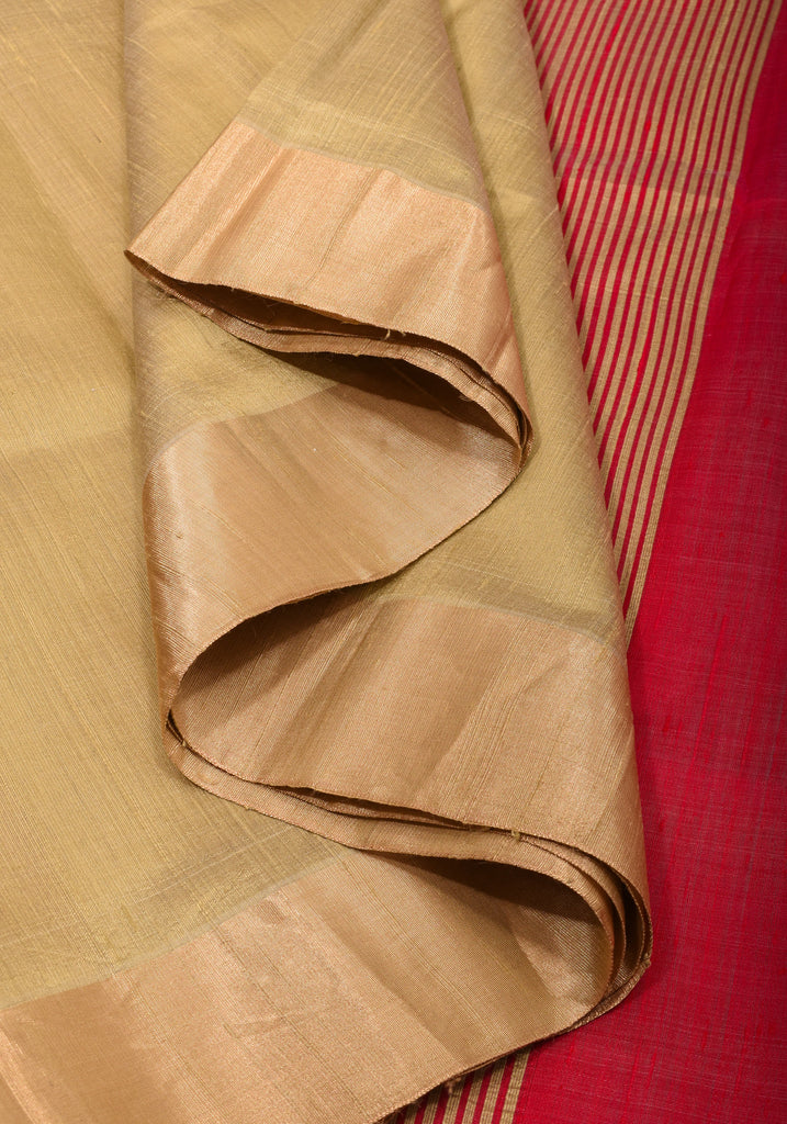 VITI- Gold Silk Tissue Maheshwari Saree – Priyanka Raajiv