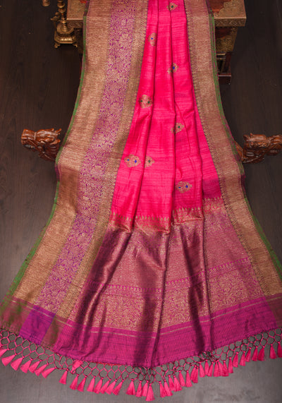 Banaras Tussar Dupion Sarees – Weavesmart