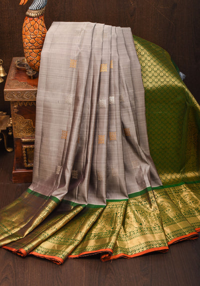 Ash Colour Linen By Linen Sarees