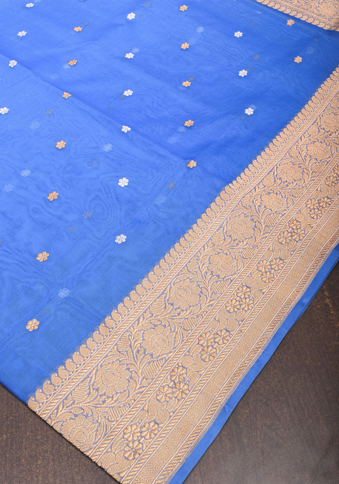 Exquisite Banarasi Kora Silk Saree in Berry Blue with Sona Rupa Zari and Resplendent Pallu  | SILK MARK CERTIFIED