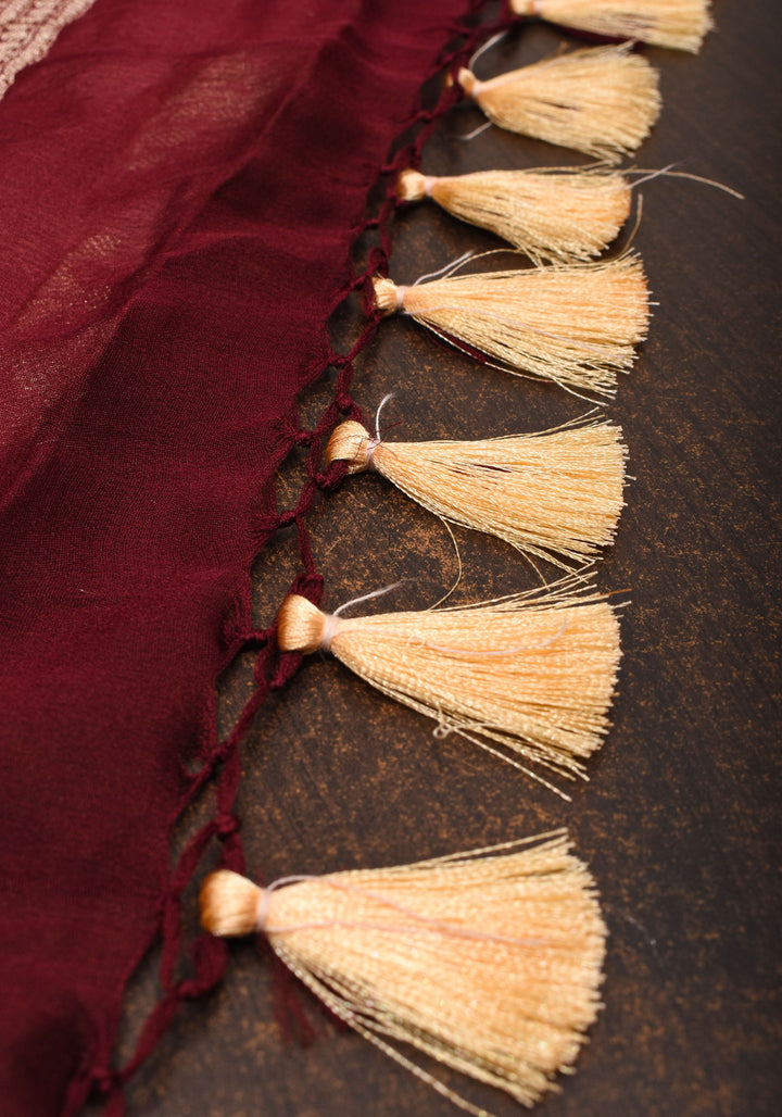 Dusty Rose Pure Georgette  Silk Banarasi Saree  with rose Jaal Weave Zari | SILK MARK CERTIFIED