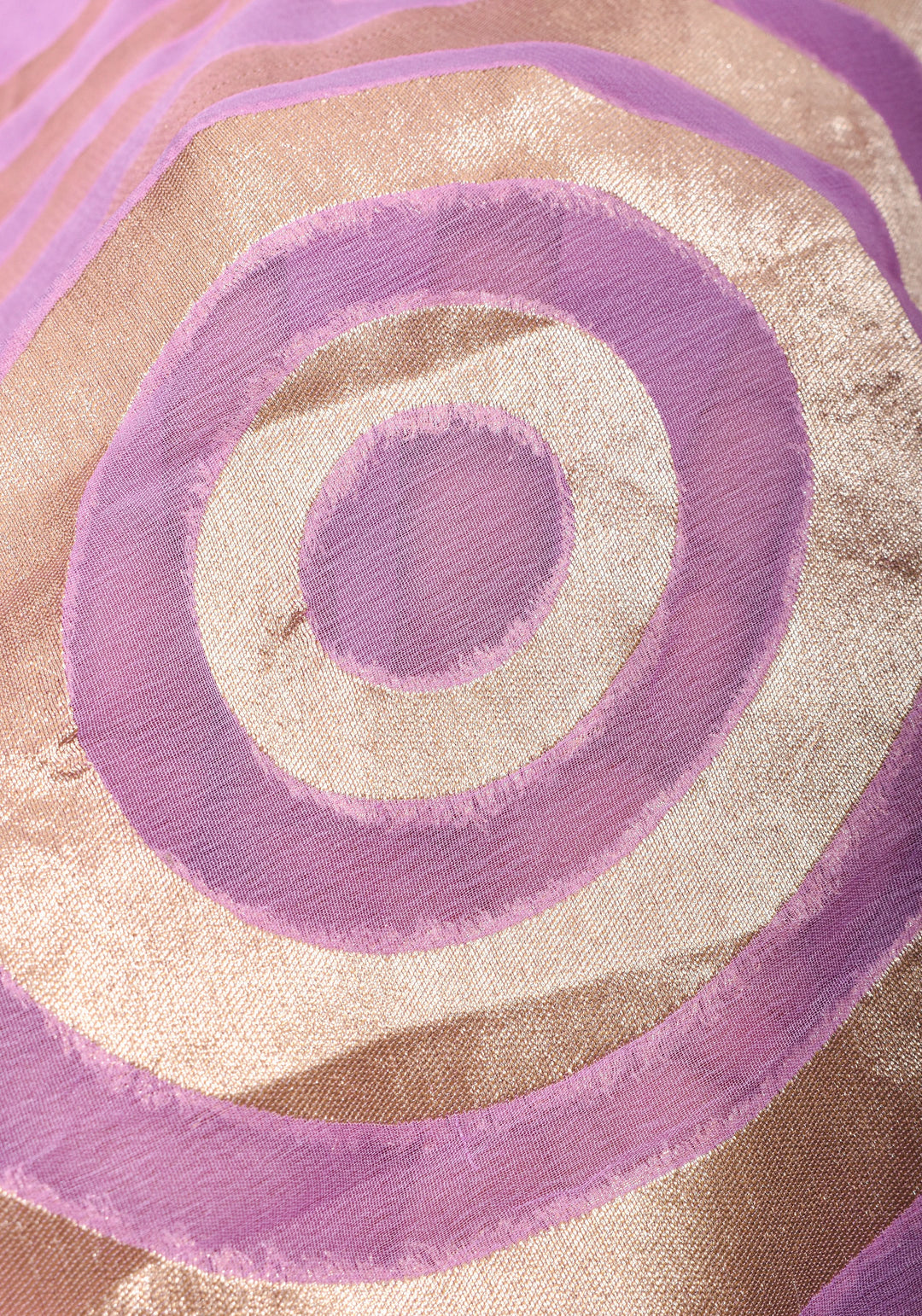 Light Violet Georgette Saree with Contemporary Swirls Jaal Zari | SILK MARK CERTIFIED