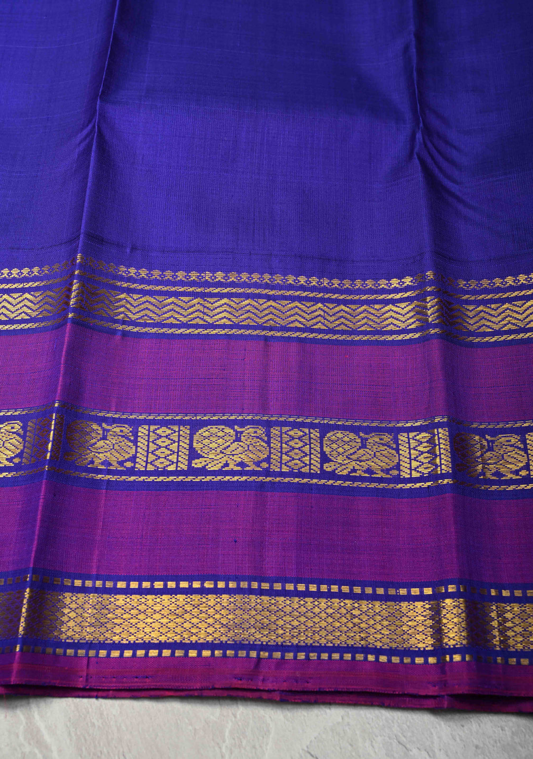 Yellow korvai Kanjivaram Pure Silk Saree with Checks and Contrast Zari Border | SILK MARK CERTIFIED