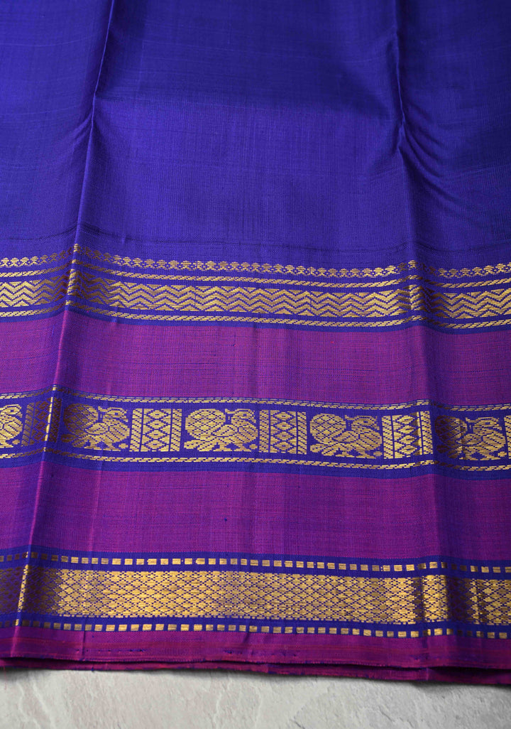 Yellow korvai Kanjivaram Pure Silk Saree with Checks and Contrast Zari Border | SILK MARK CERTIFIED