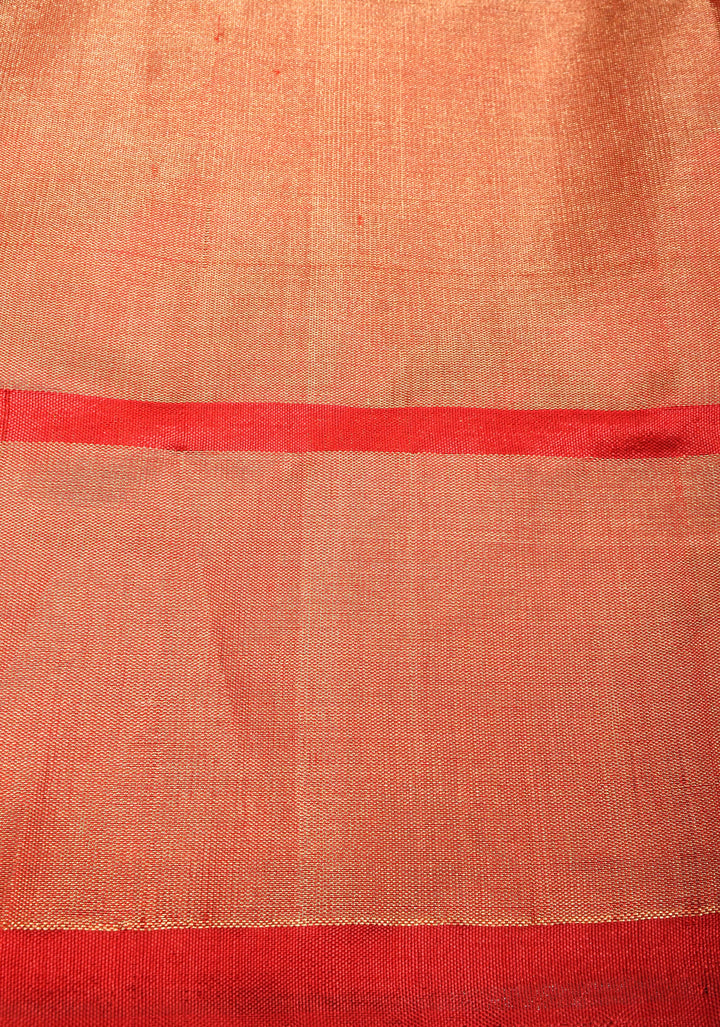Pure Silk Tissue Ikkat Pochampally Silk Saree in Kelly Green and Red Border| SILK MARK CERTIFIED