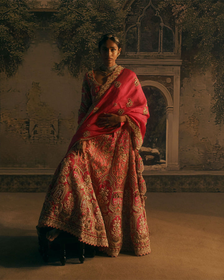 Rosaline Ombre Lehenga with embroidery, Customizable, Made to Order