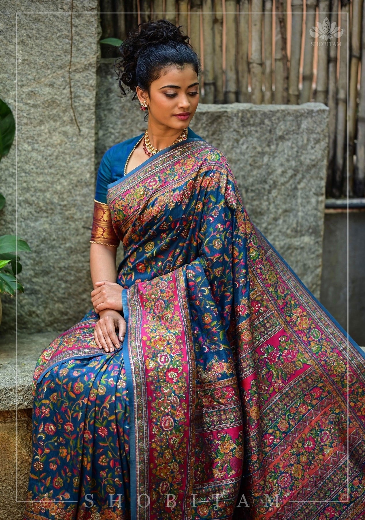 lifestyle lakshmi dola silk top dyed saree
