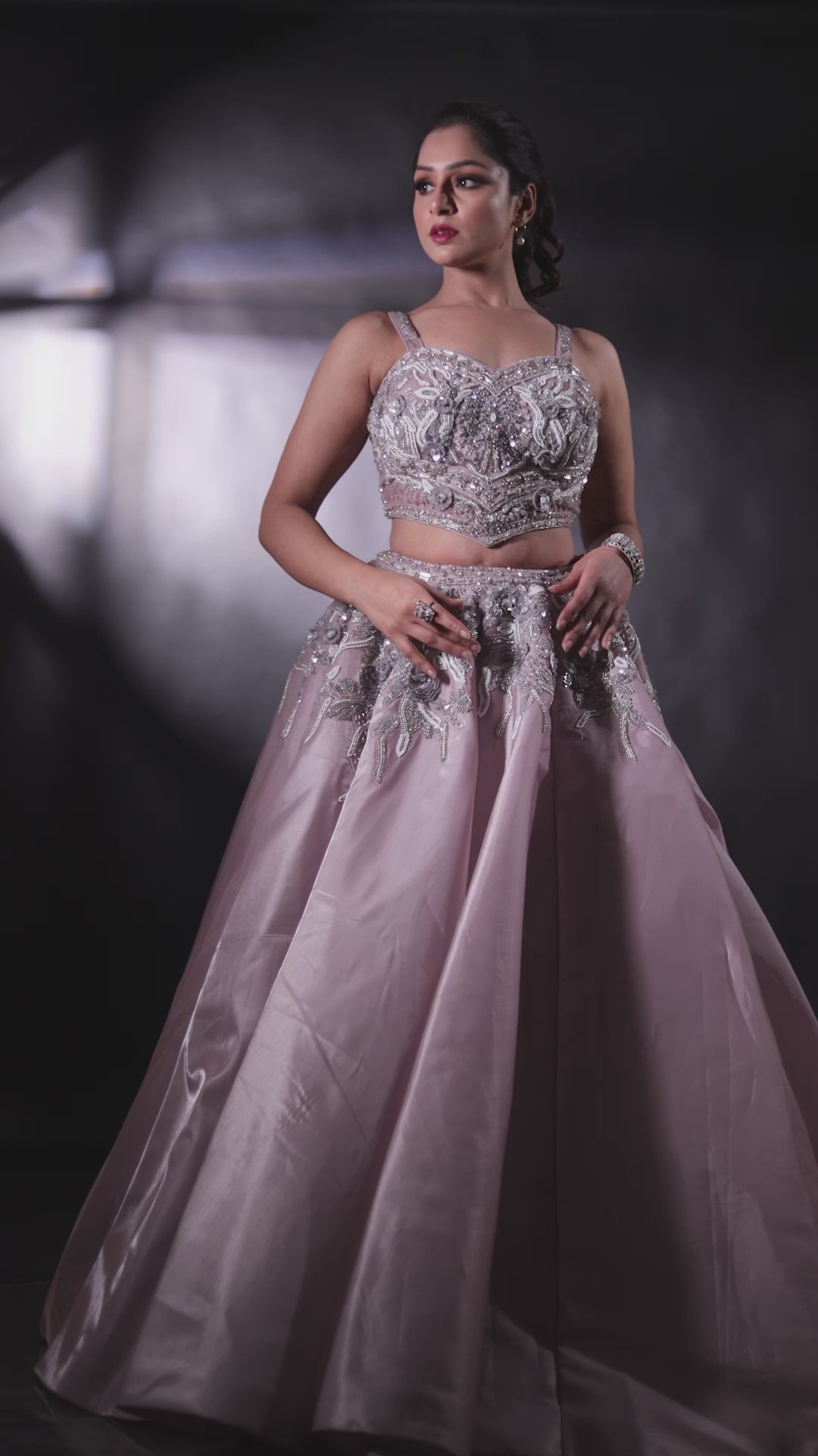 Pastel Petals Dream Lehenga set with embroidery, Customizable, Made to Order