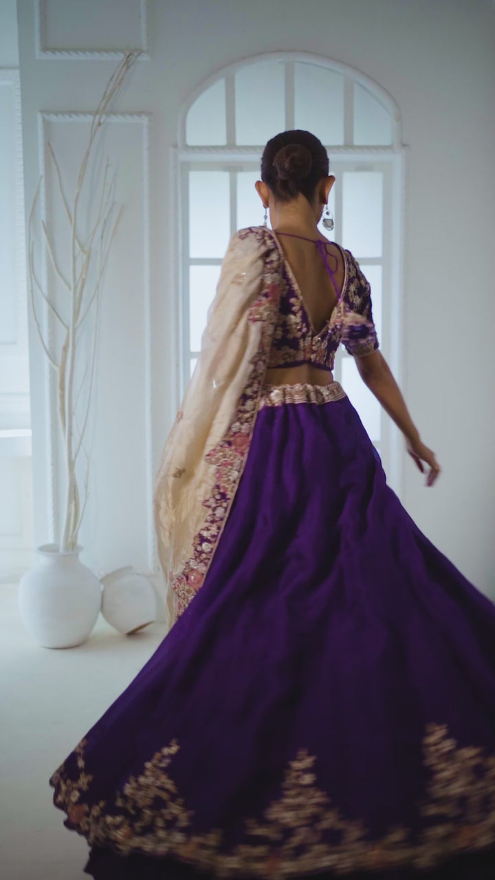 Faiza Lehenga with embroidery, Customizable, Made to Order