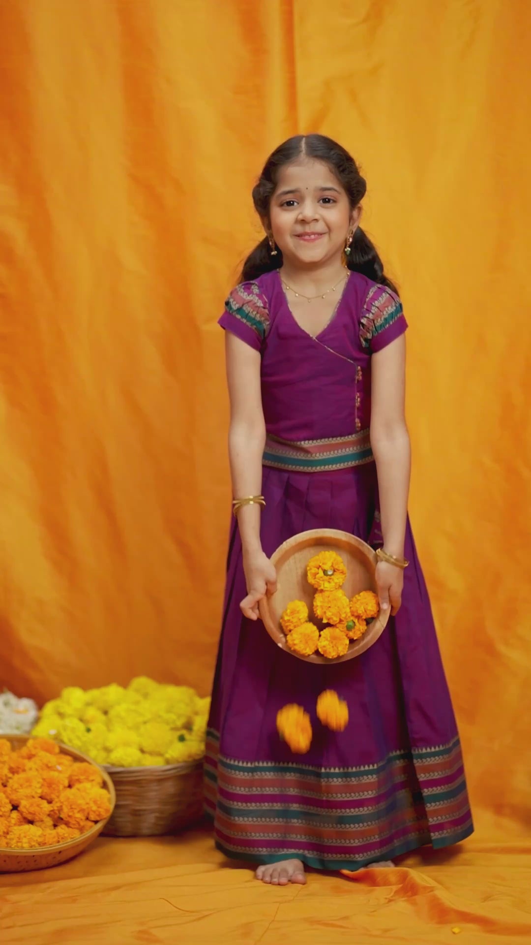 Vanika Magenta Handloom Kids Mini | Made To Order