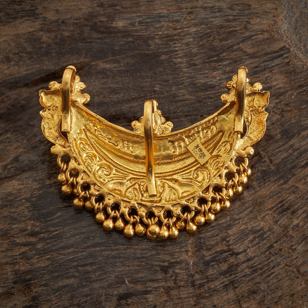 92.5 Pure Silver Flower Design Festive Temple Pendant | Shobitam