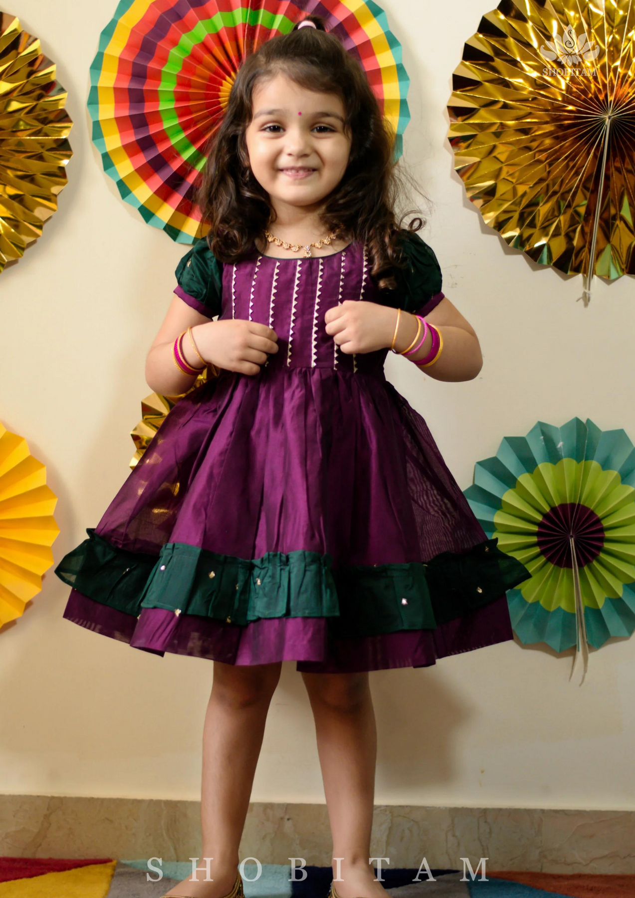 Elegant Pista Green Ethnic Gown with Stylish Printed Overcoat. – Lagorii  Kids