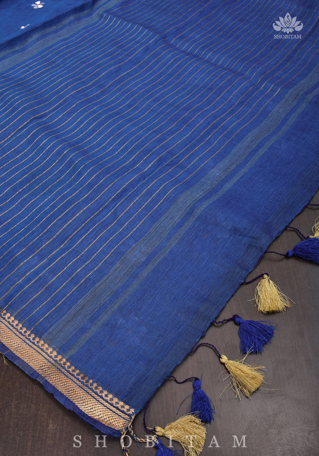 Purple Silk Linen with Parijaat outlet Embroidery Saree | Sarees by Shobitam