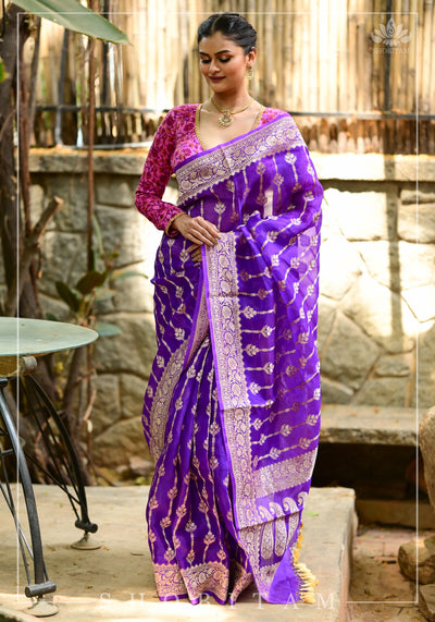 Buy Shimai Jayachandra Black Banarasi Silk Starry Night Embroidered Saree  Online | Aza Fashions
